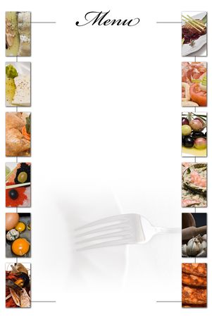 Restaurant menu in blank to fill. の写真素材