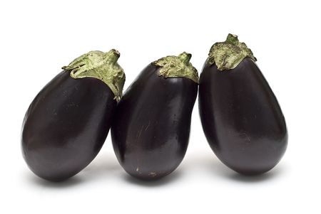 Eggplant isolated on a white background.の写真素材