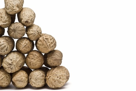 Peanuts isolated on a white background.の写真素材