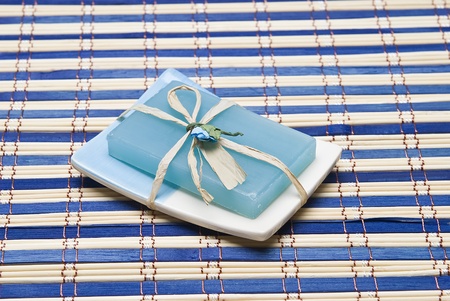 Spa background in blue.の写真素材