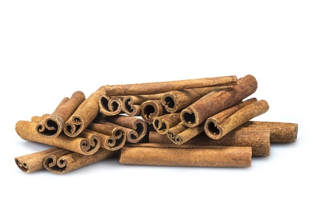 Cinnamon sticks isolated over a white background