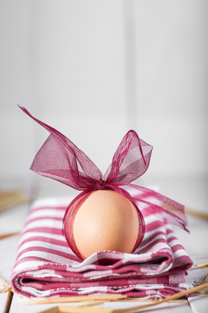 Easter eggs decorated in vintage styleの写真素材