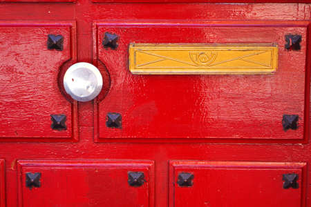Door with mailboxの写真素材
