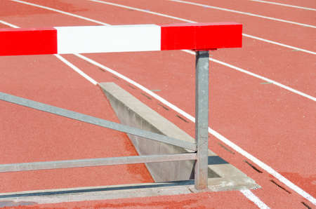 sports athletics barrier around stadiumの写真素材