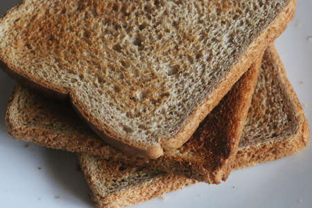 Details of a toasted bread.の写真素材