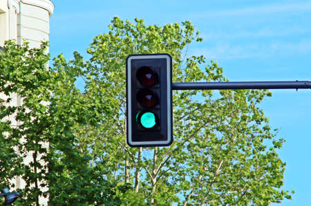 Green traffic light.の写真素材