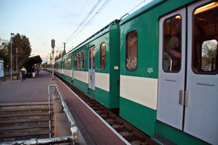 Urban tram scene of Budapest in one of its many outskirts of the city.