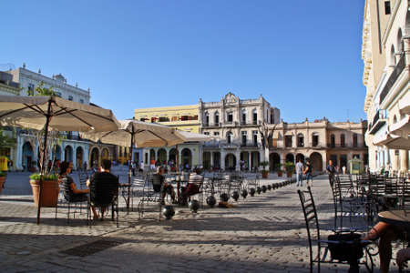 Havana / Cuba; 01/20/2012. The Old Square of Havana is a square located in Old Havana.のeditorial素材