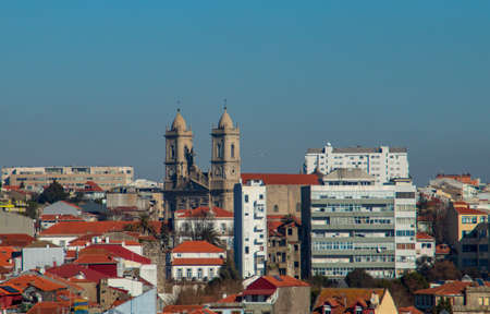 Lapa Church in Porto from Clérigos tower (Portugal).の写真素材