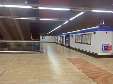 Madrid / Spain; 08/08/2018. Tres Olivos underground station in the north of Madrid.
