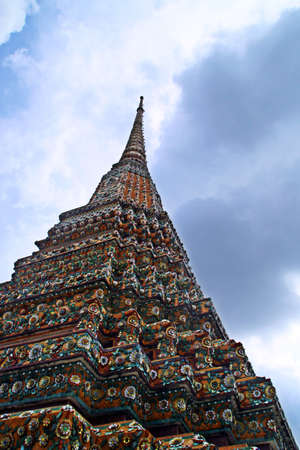 Bangkok / Thailand. 08/19/2017. Pagoda of a Buddhist temple in Bangkok. Wat Phra Chetuphon or Wat...