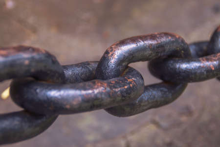 Metal links of a chain.の写真素材