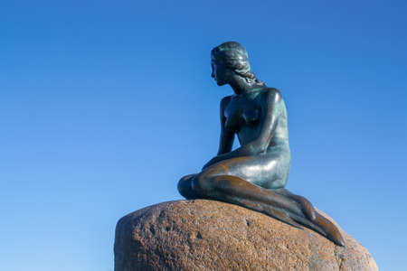 Copenhagen, Denmark; 02 16 2016. The little mermaid in Copenhagen. Author, Edvard Eriksen inaugurated in 1913.のeditorial素材