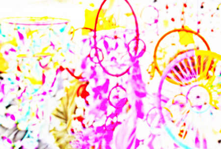 Colorful and abstract desktop background. Dream catchers. Creative work transforming photographs...