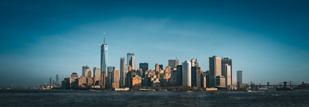 Manhattan Skyline panorama, New York City, USA.の写真素材