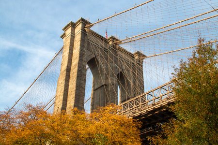 Brooklyn Bridge in New York City, United States of America.