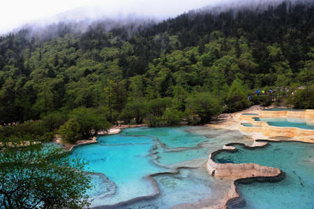 Limestone jiuzhaigouの写真素材