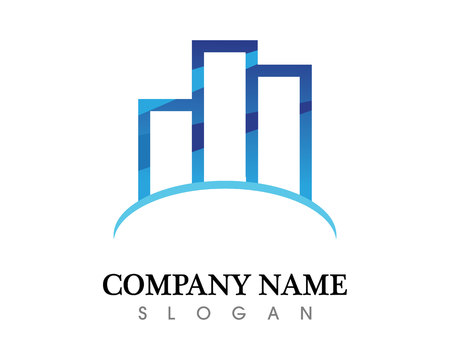 Real estate and home buildings icons templateのイラスト素材