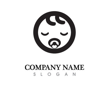 Child's face design logo vector illustrationのイラスト素材