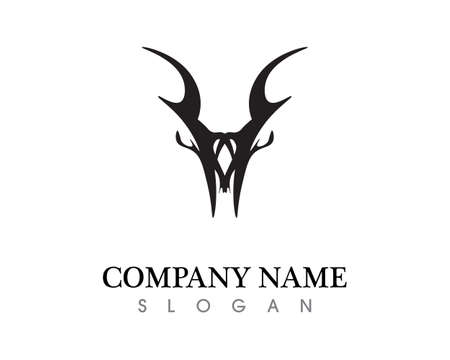 Head dragon flat color logo template vector illustrationのイラスト素材