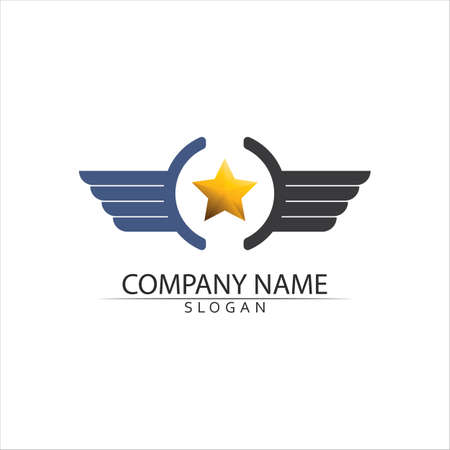 Black wing   symbol for a professional designerのイラスト素材