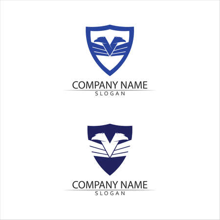 Falcon Logo Template vector illustration designのイラスト素材
