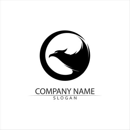 Black wing logo symbol for a professional designerのイラスト素材
