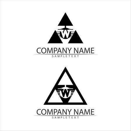 W Letter Logo Template vector illustration designのイラスト素材