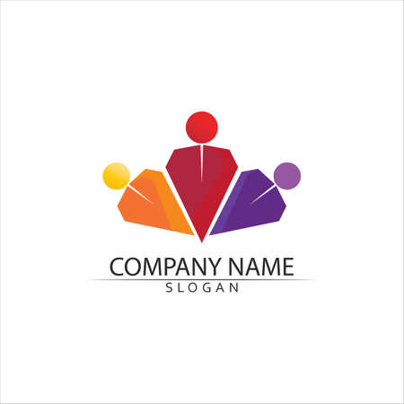 Community, network and social icon design templateのイラスト素材