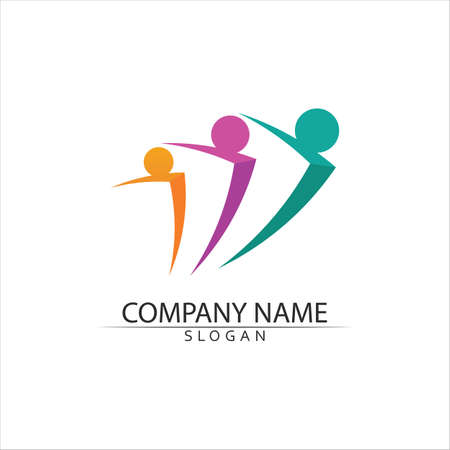 Community, network and social icon design templateのイラスト素材