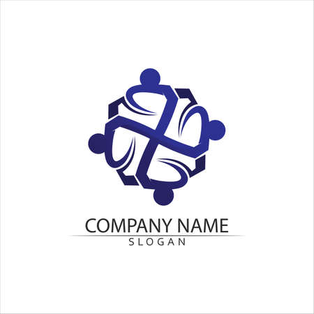 Community, network and social icon design templateのイラスト素材