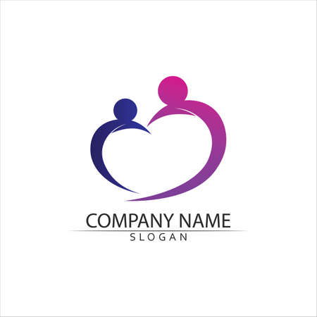 Vector Sign a mother adoption community and people care and coupleのイラスト素材