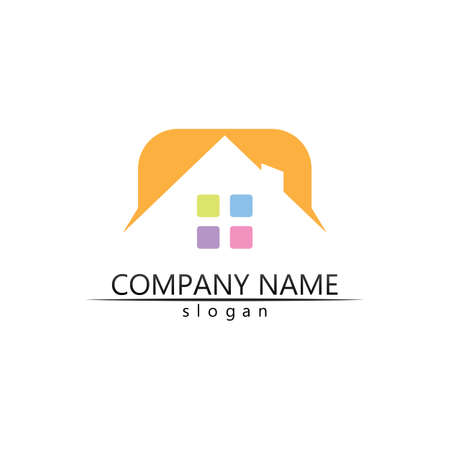 Real estate and home buildings vector logo icons templateのイラスト素材