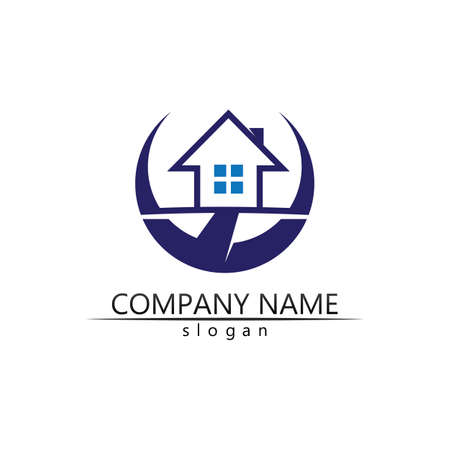 Real estate and home buildings vector logo icons templateのイラスト素材