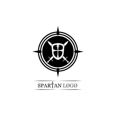 Spartan helmet logo template vector icon designのイラスト素材