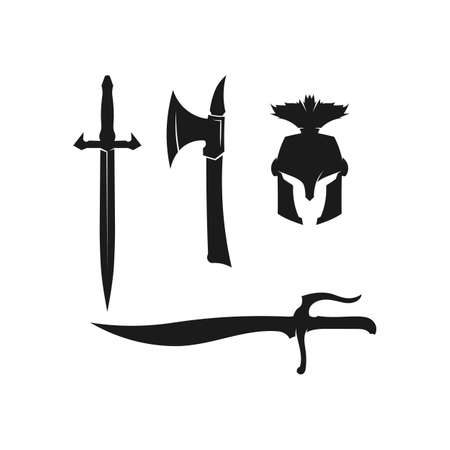 Spartan helmet logo template vector icon designのイラスト素材