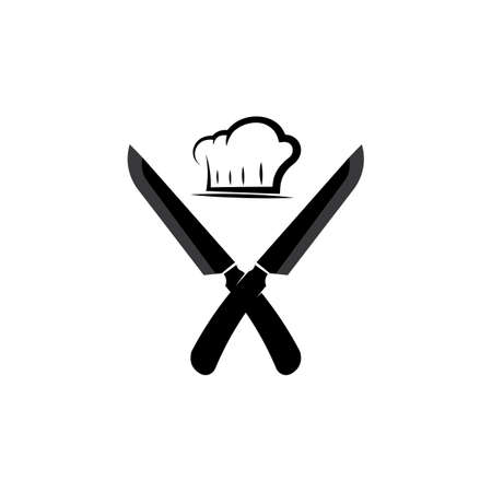 Cross swords, saber and blade  icon flat Simple vector symbol and bonus iconのイラスト素材