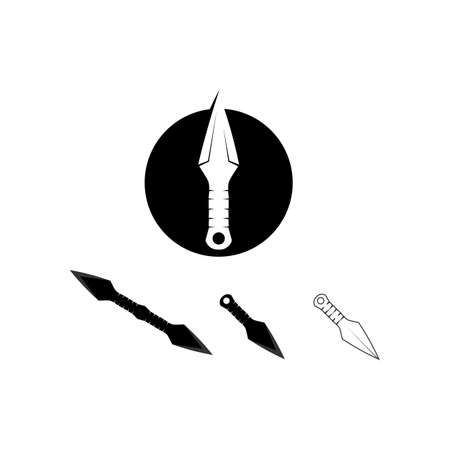 Cross swords, saber and blade  icon flat Simple vector symbol and bonus iconのイラスト素材