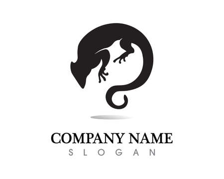 Lizard vector, design, animal, and reptile, geckoのイラスト素材