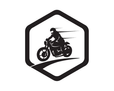 Rider vector and classic motor Bikersのイラスト素材