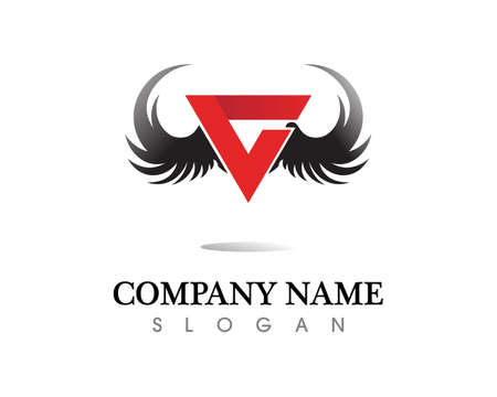 Falcon Eagle Bird   Template vector iconのイラスト素材