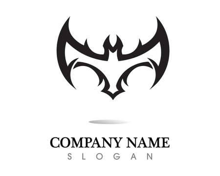 bat open wings flying concept elements iconのイラスト素材