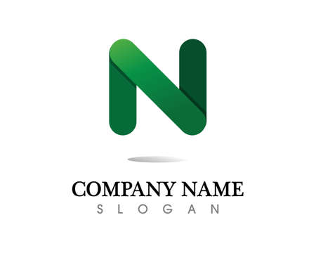 N Letter Templateのイラスト素材