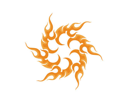 Fire flame nature and symbols icons templateのイラスト素材