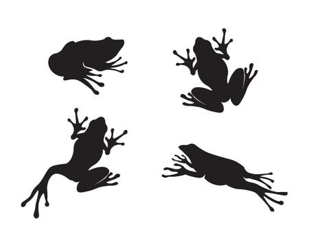 green frog symbols and templateのイラスト素材