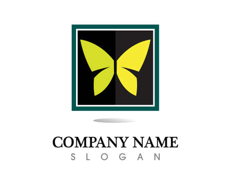 Vector - Butterfly conceptual simple, colorful icon.のイラスト素材