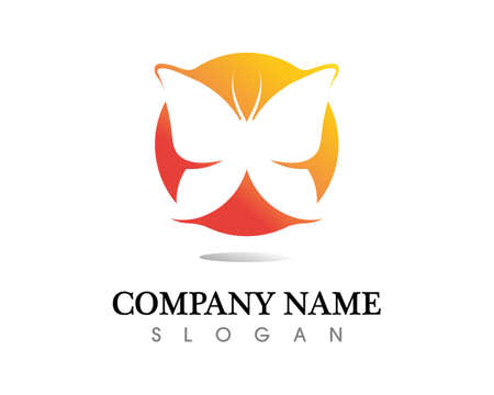 Vector - Butterfly conceptual simple, colorful icon.のイラスト素材