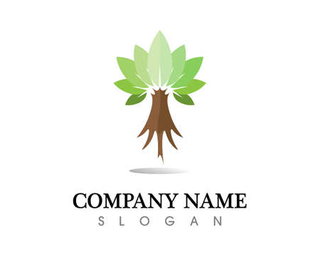 Tree leaf vector logo design, eco-friendly concept.のイラスト素材