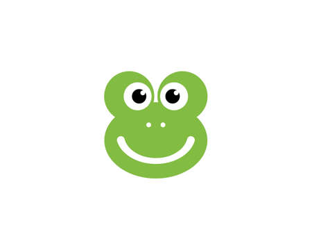 green frog symbols logo and templateのイラスト素材
