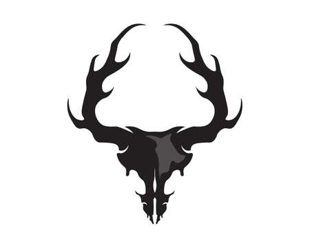 animal antler and deer vector designのイラスト素材